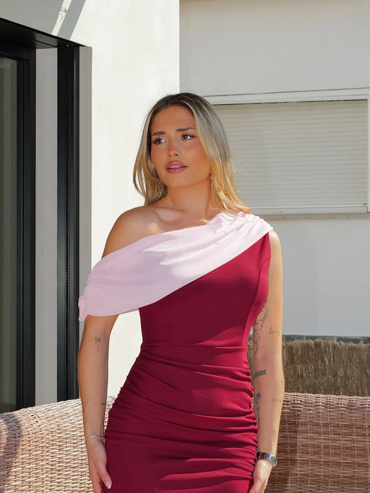 Vestido Bordéus